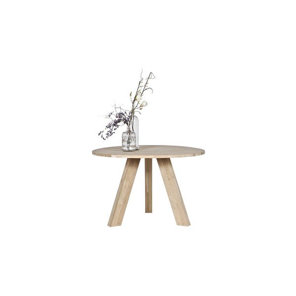 Masă din lemn de stejar WOOOD Rhonda, Ø 129 cm-image-1