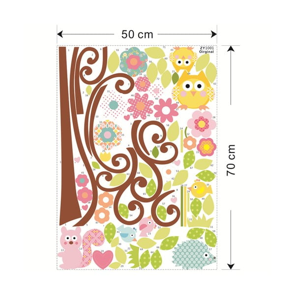 Autocolant Ambiance Tree and Owl-image-1