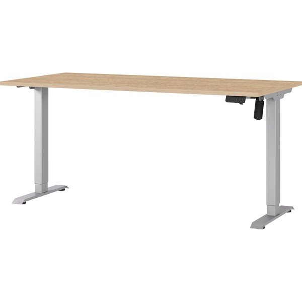 Birou reglabil cu blat cu aspect de lemn de stejar cu înălțime ajustabilă electric 80x160 cm Boras – Germania