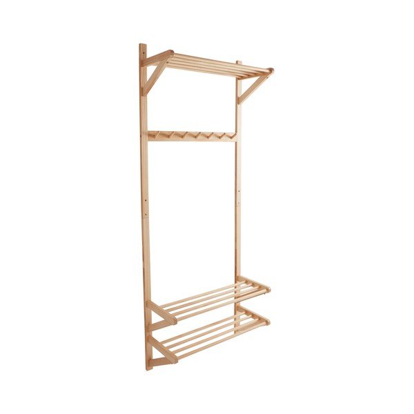 Set pentru hol în culoare naturală deschisă din lemn de pin 75x190x32 cm Cole – Jotex