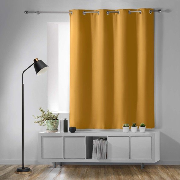 Draperie galben ocru blackout 135x180 cm Occult – douceur d'intérieur-image-1