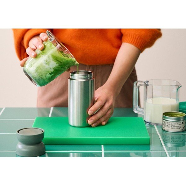 Cană termos argintie/verde salvie din oțel inoxidabil 350 ml Ellipse – Mepal-image-3