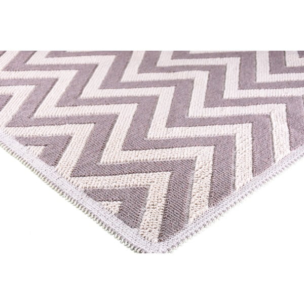 Covor din bumbac Vitaus Zikzak, 60 x 90 cm, bej-image-2