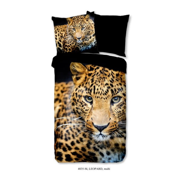 Lenjerie de pat din micropercal Pure Wild Leopard, 135 x 200 cm