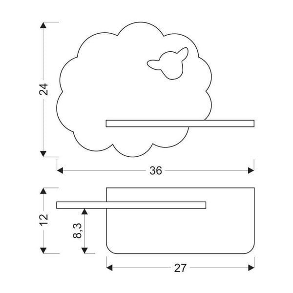 Corp de iluminat pentru copii negru Sheep – Candellux Lighting-image-2