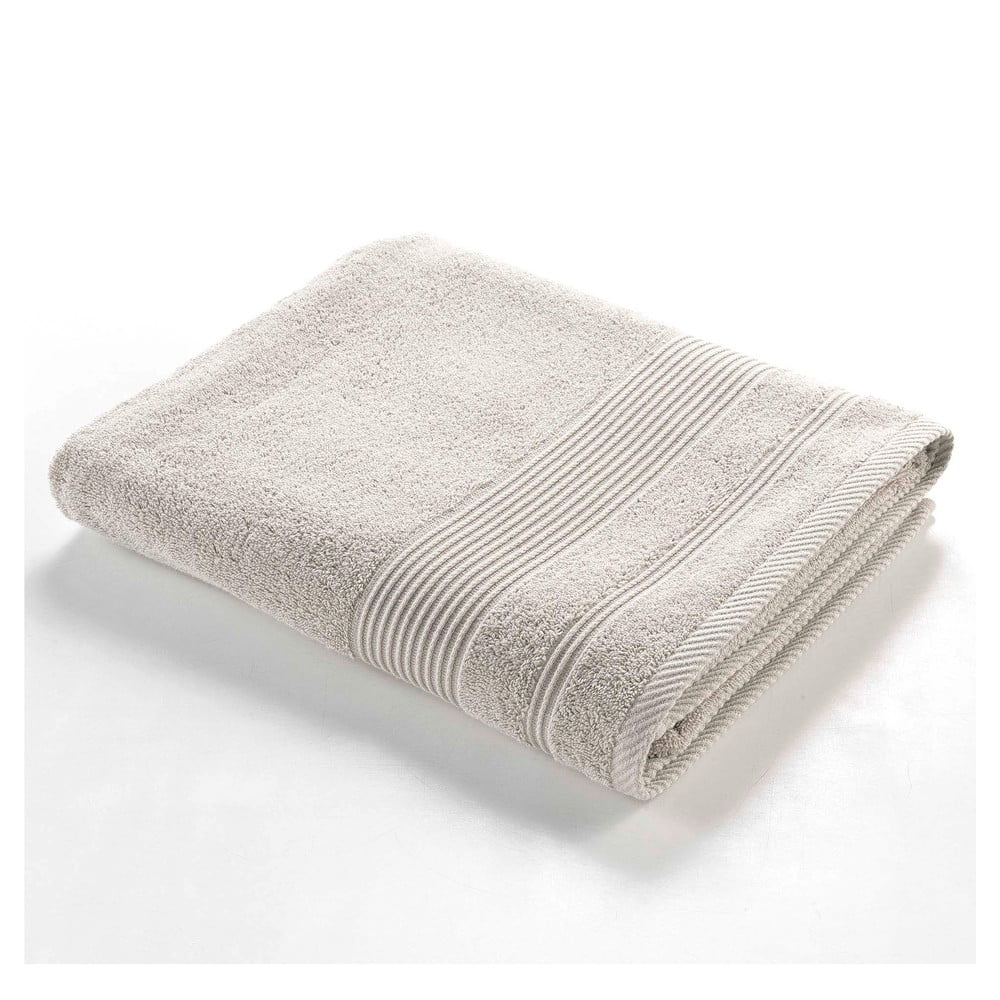 Prosop bej din bumbac din frotir 90x150 cm Tendresse – douceur d\'intérieur