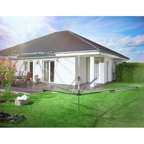 Uscător de rufe argintiu pentru grădină 50 m Linomatic 500 Plus – LEIFHEIT-image-1