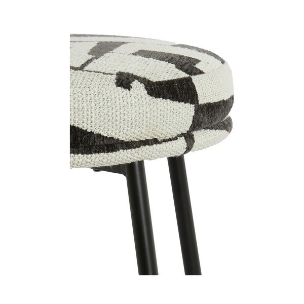 Scaun de dining negru/crem tapițat Harvie – Light & Living-image-4