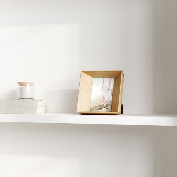 Ramă foto în culoare naturală  din lemn 17x17 cm Lookout – Umbra-image-1