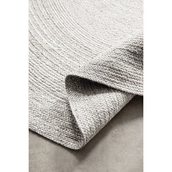 Covor alb reversibil/țesut manual rotund din iută ø 140 cm Braided – Hanse Home-image-2