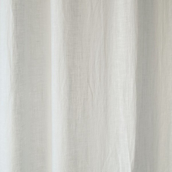 Draperie subțire cu tunel de prindere Linen Tales Daytime, 275 x 130 cm, alb-image-2