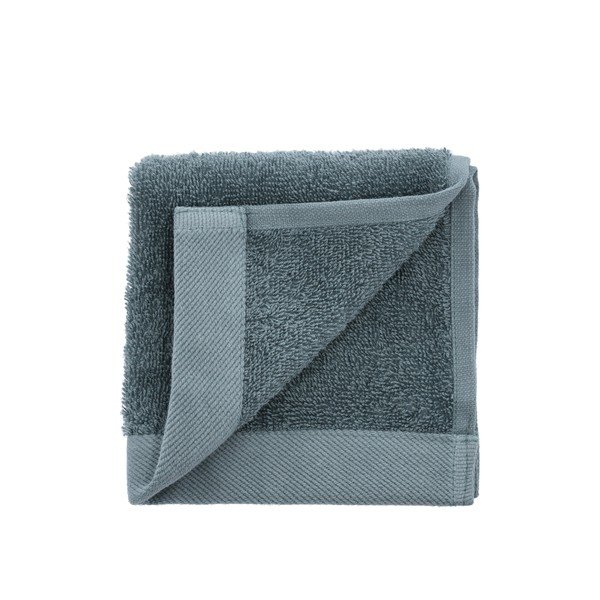 Prosop din bumbac organic pentru față Södahl Comfort, 30 x 30 cm, albastru-verde-image-1