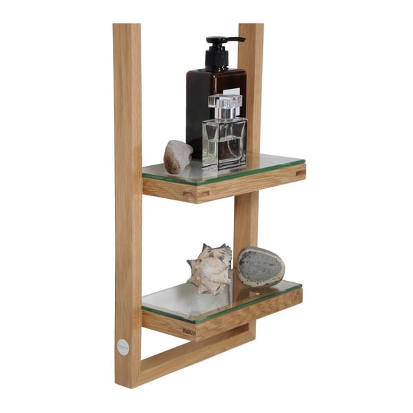 Etajeră de perete din lemn de stejar Wireworks Zone, înălțime 81 cm-image-2