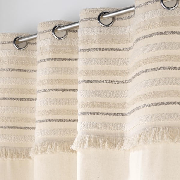 Draperie în culoare naturală din bumbac 140x240 cm Atlas – douceur d'intérieur-image-1