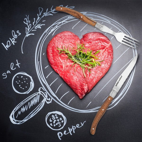 Tacâmuri argintii/în culoare naturală din oțel inoxidabil 2 buc. – Orion-image-4