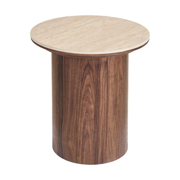 Măsuță auxiliară rotundă cu blat ceramic ø 45 cm Delphi – House Nordic