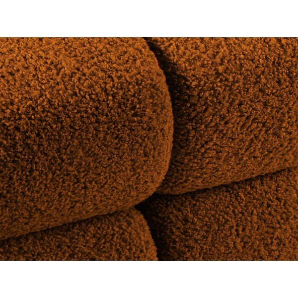 Colțar modular teracotă cu tapițerie din țesătură bouclé (cu colț pe partea stângă/cu șezlong) – Micadoni -image-3