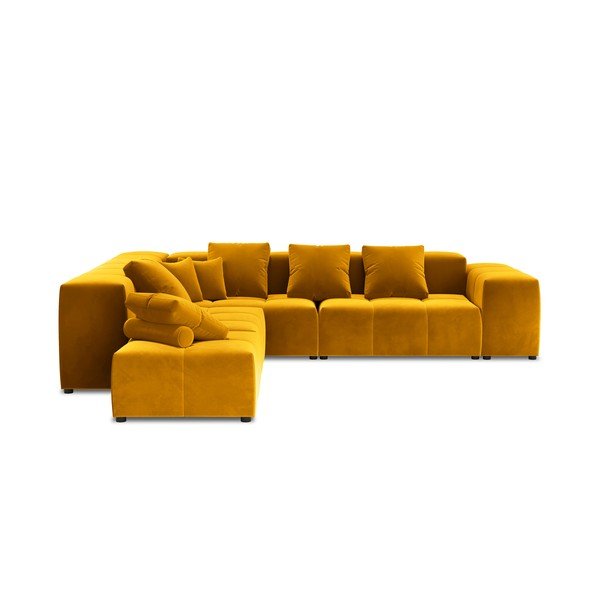 Colțar galben cu tapițerie din catifea (variabil) Rome Velvet - Cosmopolitan Design-image-2