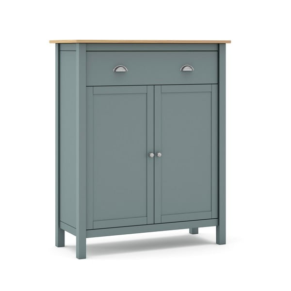 Comodă verde prăfuit din lemn de pin 90x110x40 cm Misti – Marckeric-image-3