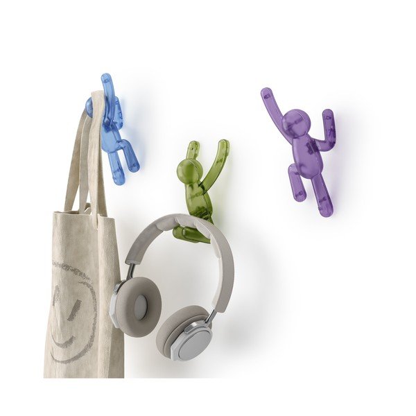 Cârlige 3 buc. autoadezive din plastic Buddy – Umbra-image-2
