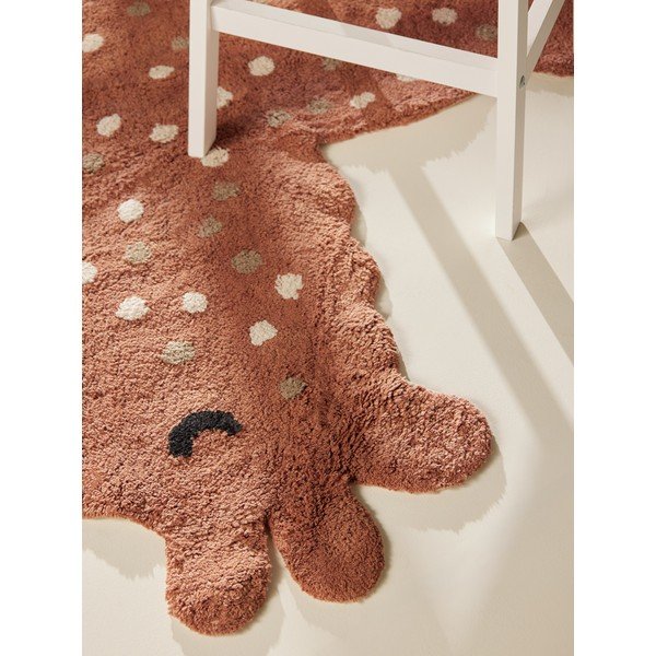 Covor pentru copii maro lavabil/țesut manual din bumbac 89x120 cm Snuggle Gino – Hanse Home-image-4