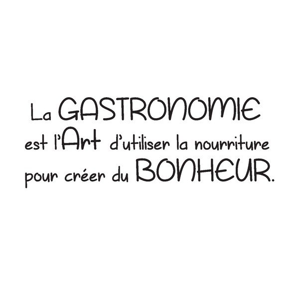 Autocolant negru Ambiance Quote La Gastronomie-image-2