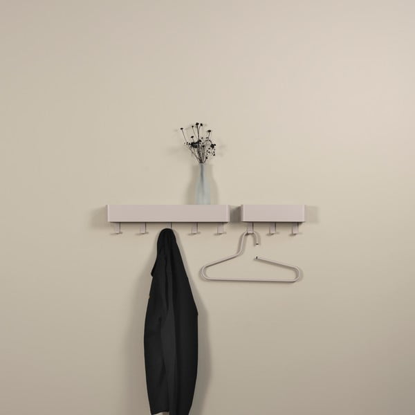 Cuier de perete taupe cu raft din metal 52 cm Dax Play – Spinder Design-image-1