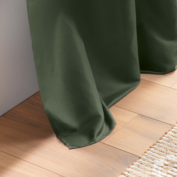 Draperie kaki din microfibră 140x280 cm Absolu – douceur d'intérieur-image-4