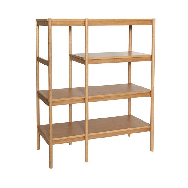 Etajeră în culoare naturală cu aspect de lemn de stejar 120x140x42 cm Seize – Hübsch-image-4