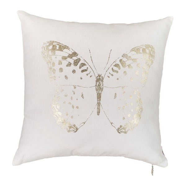 Față de pernă Apolena Butterfly Line, 45 x 45 cm, alb