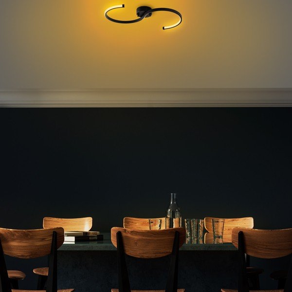 Plafonieră neagră LED 25x10 cm Es – Opviq lights-image-4