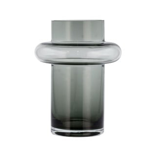 Vază din sticlă Lyngby Glas Tube, înălțime 20 cm, gri