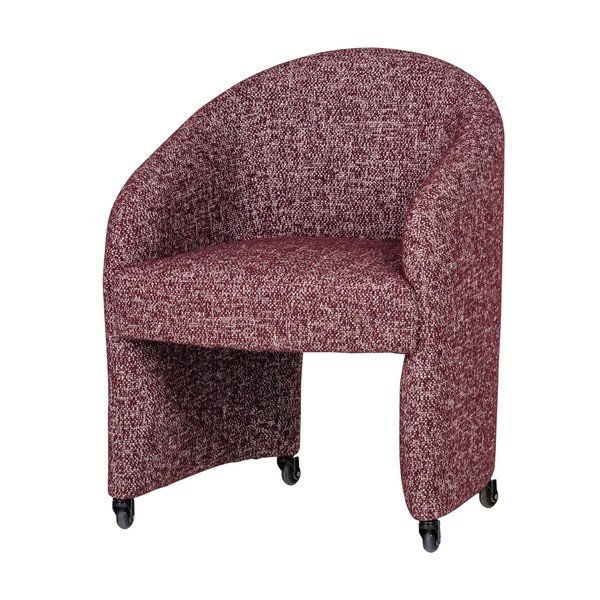 Scaun de birou burgundy tapițat Cordo – WOOOD