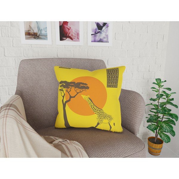 Față de pernă cu amestec din bumbac Vitaus Retreno Olello, 43 x 43 cm-image-1