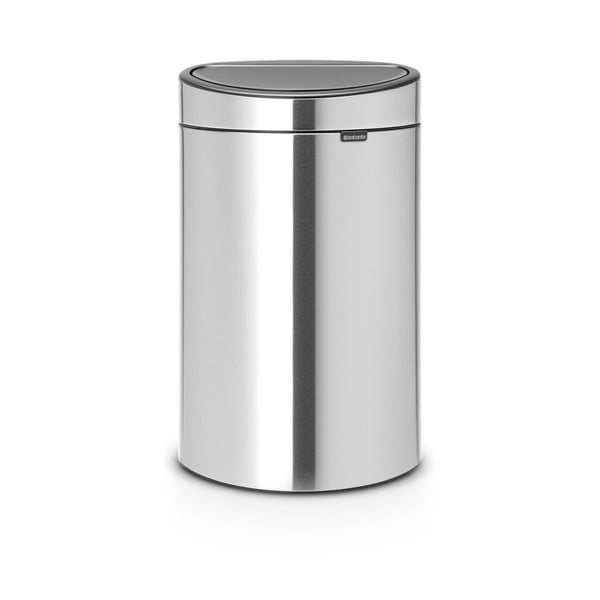 Coș de gunoi argintiu mat de reciclat/cu senzori de atingere din oțel 33 l Touch Bin Recycle – Brabantia