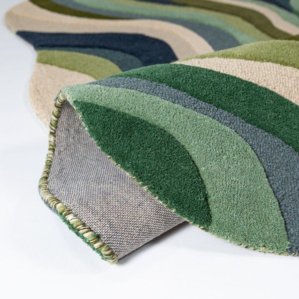 Covor verde țesut manual din lână 200x290 cm Envy Wool – Flair Rugs-image-3
