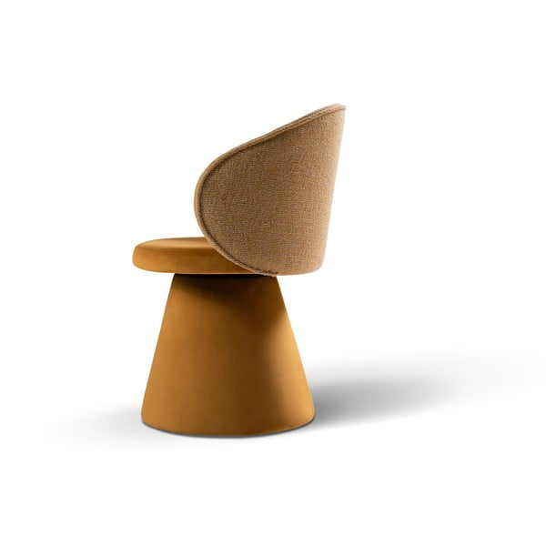 Fotoliu galben muștar cu tapițerie din catifea Inez – Micadoni -image-3