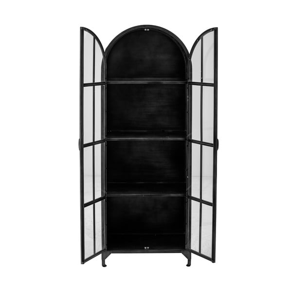 Vitrină neagră din metal 56,5x152,5 cm Papole – Bloomingville-image-3