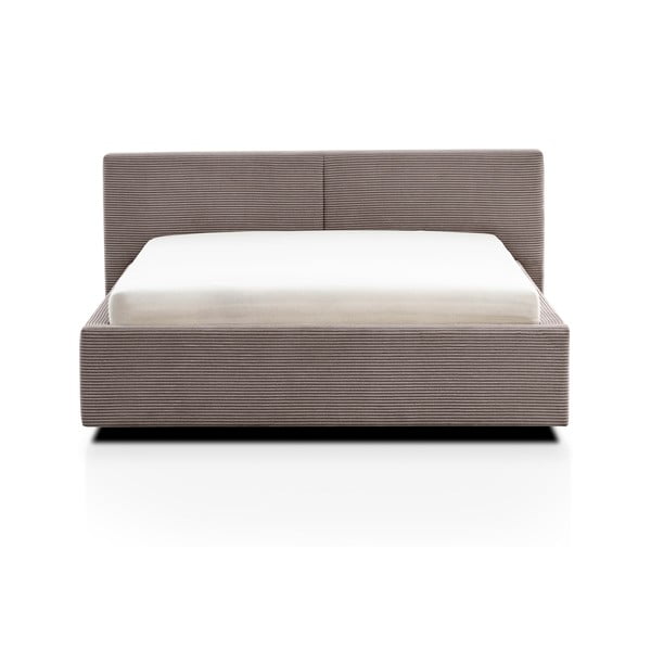 Pat matrimonial maro deschis tapițat fără somieră 140x200 cm Cube – Meise Möbel-image-3