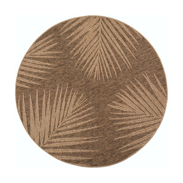Covor pentru exterior și interior maro rotund ø 160 cm Timber 1403 – Ayyildiz Carpets