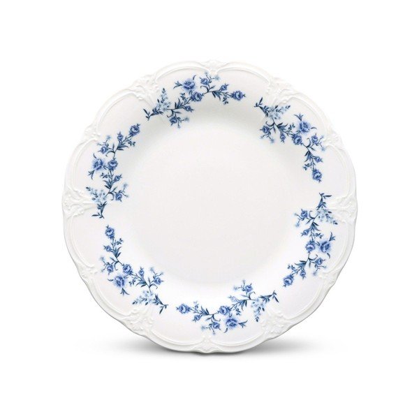 Farfurie albă/albastră pentru desert  din porțelan ø 16 cm Retro – BonBistro