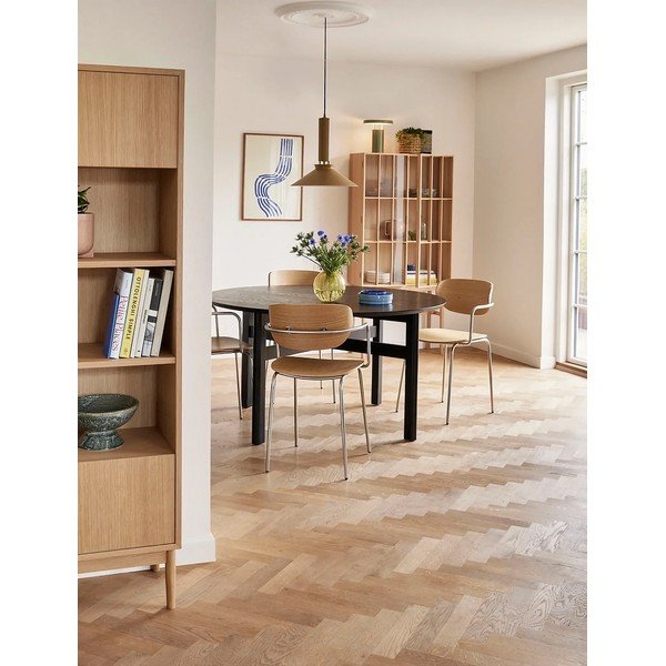 Scaun de dining în culoare naturală cu cotiere/stivuibil din metal Arch – Hübsch-image-3