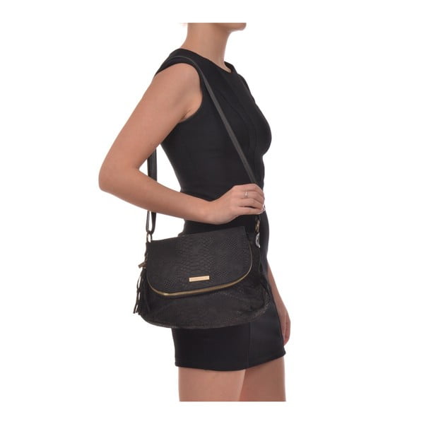Geantă din piele Roberta M Turena, negru-image-1