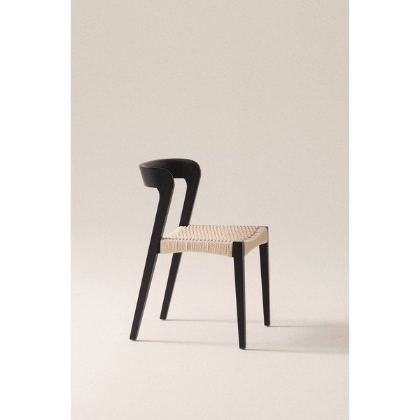 Scaun de dining negru din lemn de ulm Vikdalen – Jotex-image-1