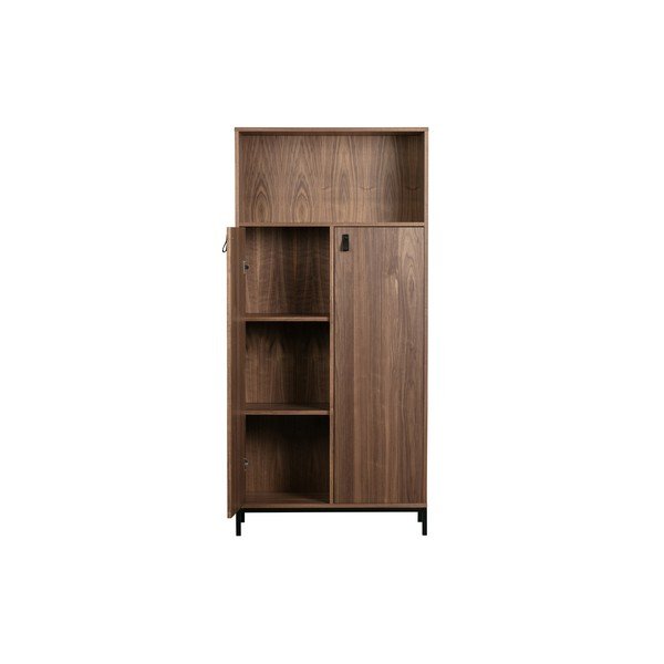 Bibliotecă în decor de lemn de nuc vtwonen, maro-image-4
