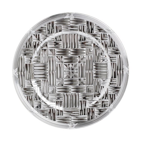 Farfurie din plastic InArt, ⌀ 36 cm, argintiu