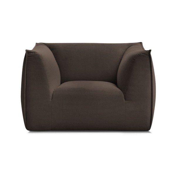 Fotoliu maro cu tapițerie din catifea reiată Giorgia – Bobochic Paris-image-2