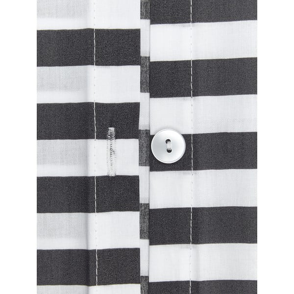 Lenjerie de pat din bumbac percale Westwing Collection Yuliya, 135 x 200 cm, gri-alb-image-1