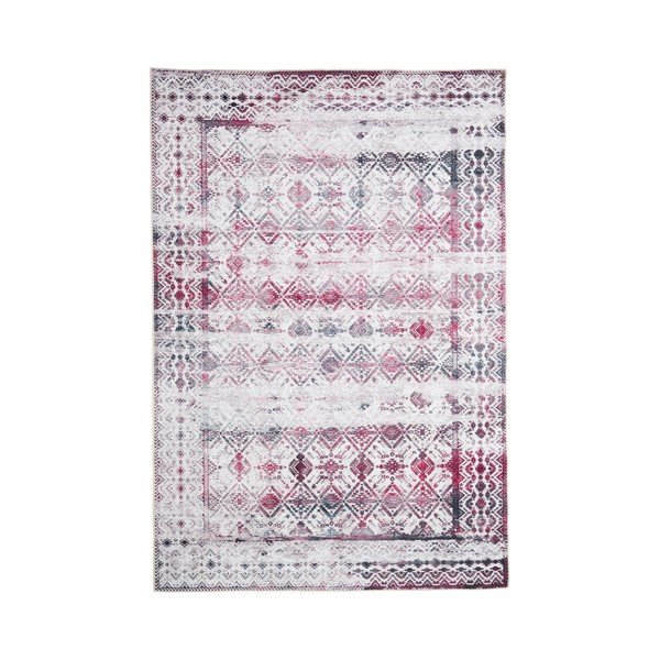 Covor cu rezistență la pete Floorita Kilim Ivory Cherry, 120 x 180 cm-image-1