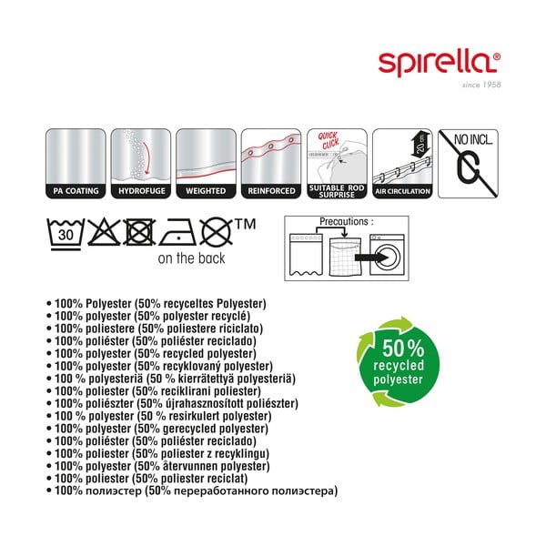 Perdea de duș 180x200 cm Rings – Spirella-image-2